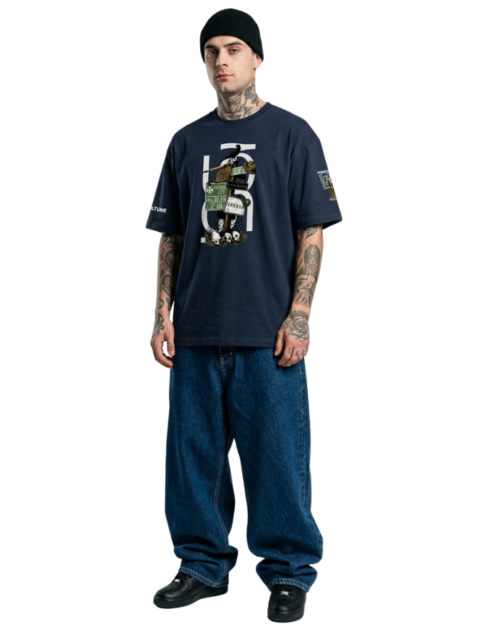 CURSED CROSS WORDS OVERSIZED T-SHIRT