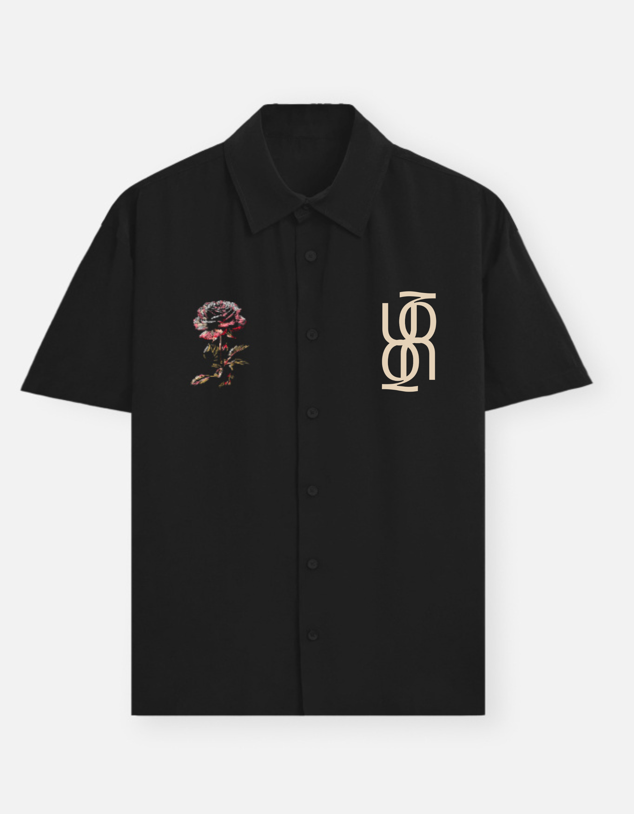 NOIR BLOOM OVERSIZED SHIRT