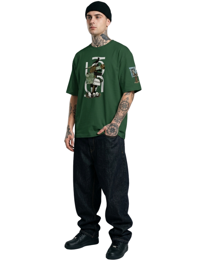 CURSED CROSS WORDS OVERSIZED T-SHIRT