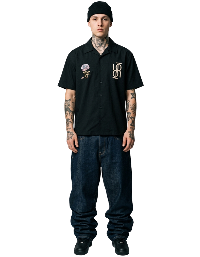 NOIR BLOOM OVERSIZED SHIRT